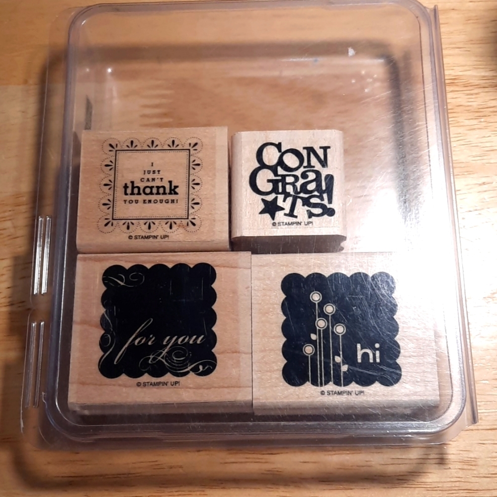 Say it with Scallops  Stampin Up set of 4
